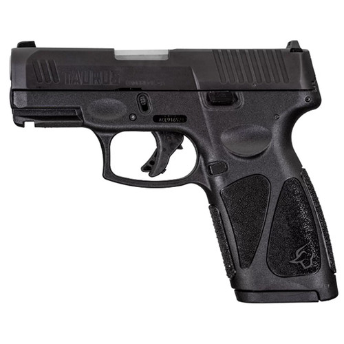taurus g3x compact 9mm, 3.26" barrel, matte finish, black, fixed front sight, drift adj rear sight, trig safety, picatinny rail, 2x15rd mags