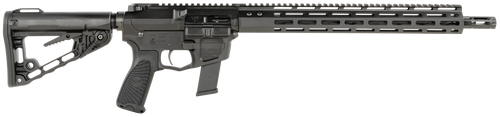 wilson combat arp tactical 9mm, 16" barrel, black hard coat, blade brace/bravo company starburst gunfighter grip, ttu two-stage trigger, 17rd