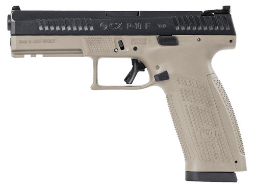 cz p-10 f 9mm, 4.5" barrel, fixed sights, flat dark earth, 19rd