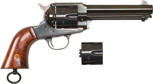 cimarron model 1890 .45 lc/.45 acp dual cylinder, 5.5" barrel, fixed sights, walnut grips, 6rd