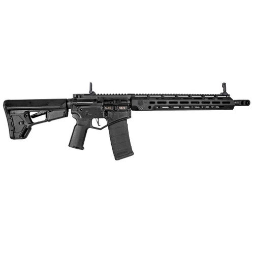diamondback db15 5.56/.223, 16" barrel, acs-l stock, mbus pro sights, m-lok, black, 30rd