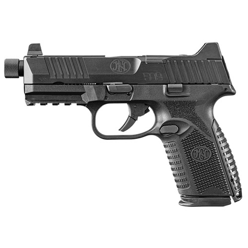 fn fn509m tactical, 9mm, 4.5" threaded barrel, black, 10 rounds, optics ready