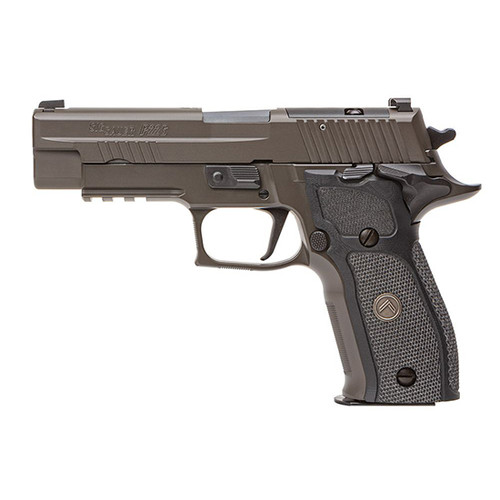 sig p226, legion sao 9mm, 4.4" barrel, legion gray, black g10 grips, xray3 day/night sights, optic ready, manual thumb safety, 10rd