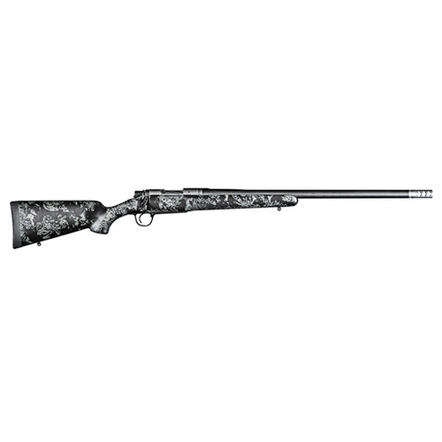 christensen ridgeline fft 30-06 springfield, 22" carbon fiber/threaded barrel, stainless steel, black with gray accents stock, 4rd