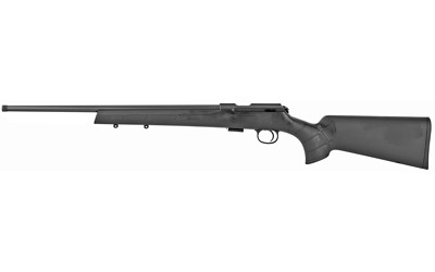 cz 457 american sr .22 wmr, 20" barrel, black nitride metal finish & fixed american- style black stock, 5rd