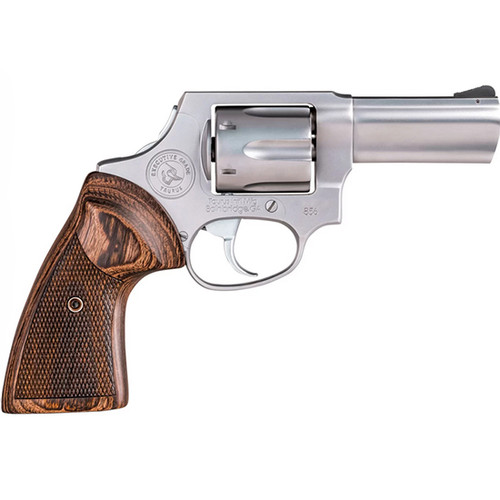 taurus model 856 executive grade revolver 38 special, 3" barrel, satin finish, silver, wood grips, concealed hammer, pelican vault hard case, 6rd