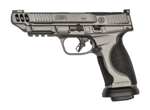 smith & wesson m&p9 m2.0 competitor 9mm, 5" barrel, o.r.,tungsten finish, gray, 10rd