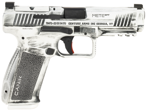 canik mete sft 9mm, 4.46" barrel, picatinny rail, distressed white, optics ready, 18rd