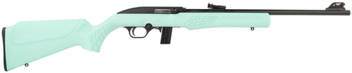 rossi rs22 .22 lr, 18" barrel, black, monte carlo teal synthetic stock, 10rd