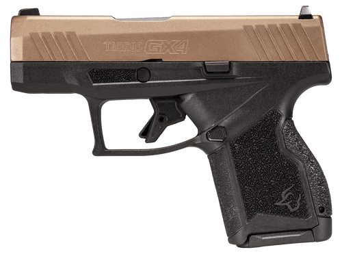 taurus gx4, 9mm, 3" satin black barrel, midnight bronze serrated slide, 11rd