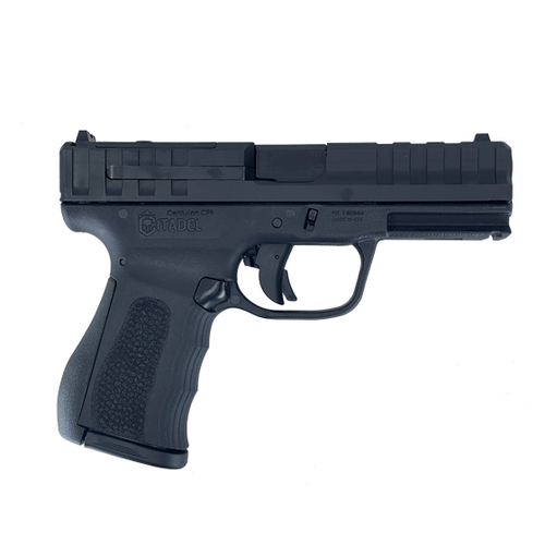 citadel centurion cp9 9mm, 4" barrel, optic ready, black cerakote, 14rd