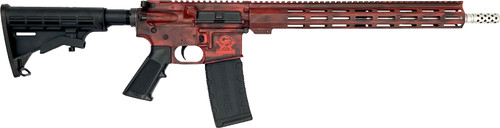 great lakes gl-15 223 wylde, 16" barrel, orc battleworn lipstick red, stainless, 30rd 