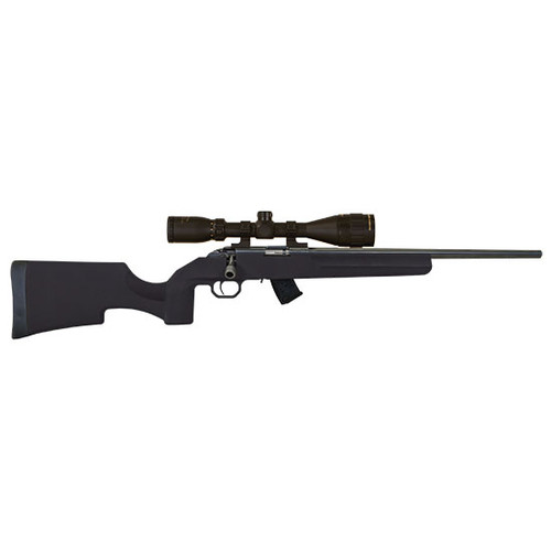 howa m1100 22 lr, 18" heavy threaded barrel, hti stock, gamepro 4-12x40, 10rd
