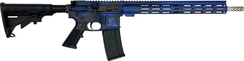 great lakes gl-15 223 wylde, 16" barrel, battleworn royal blue/ss, 30rd 