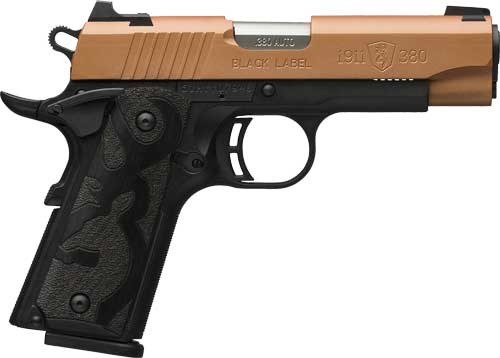 browning 1911 black label 380 acp, 3.63" barrel, copper cerakote, 8rd