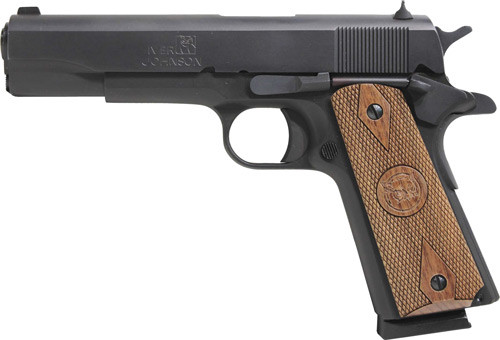 iver johnson arms 1911a1 38 super, 5" barrel, checkered walnut grip, 9rd