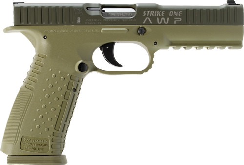 american precision strike one 9mm, 5" barrel, od green, 17rd demo floor model