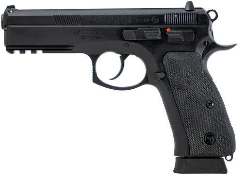 cz 75 sp-01 9mm, 4.6" barrel, black polycoat, fixed sights, 19rd