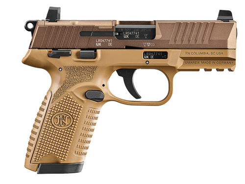 fn 502 compact mrd 22 lr, 4" barrel, flat dark earth, optics ready, 10rd