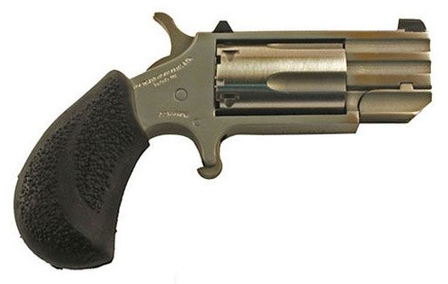 north american pug 22 magnum/22 lr, 1" barrel, black grip, stainless steel, 5rd
