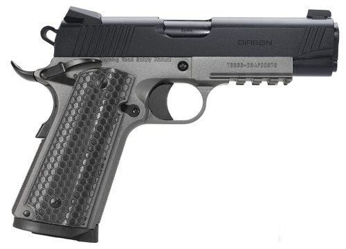 girsan mc1911c untouchable 9mm, 4.4" barrel, black/silver, g10 grips, 9rd