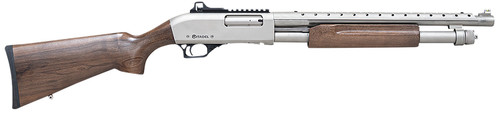 citadel mariner 12 ga, 3" chamber 18.75" barrel, silver rec/barrel, walnut furniture, 4rd