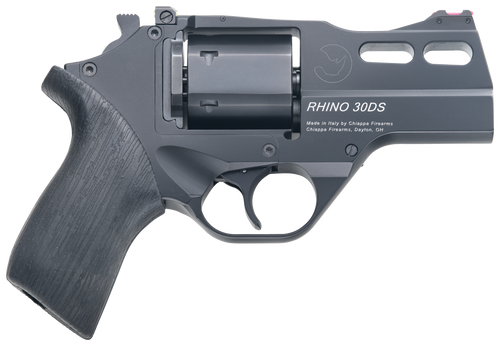 chiappa rhino 30ds 357 magnum, 3" barrel, black, rubber grip, 6rd