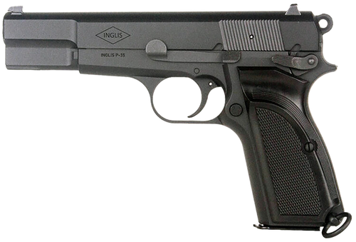 sds inglis l9a1 hi-power 9mm, 4.7" barrel, black, 3-dot sights, 15rd